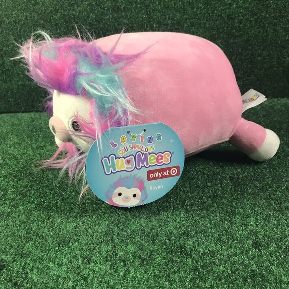 Squishmallow Rayen Hug Mees Laying Pink Sloth Plush 7.5" NWT Target Exclusive - Picture 2 of 9